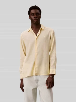 Koszula casualowa o kroju regular fit z mieszanki lnu i lyocellu CK Calvin Klein