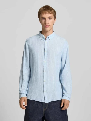 Koszula casualowa o kroju regular fit z mieszanki lnu i wiskozy REVIEW