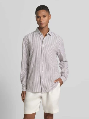 Koszula casualowa o kroju regular fit z mieszanki lnu z kołnierzykiem typu kent MCNEAL