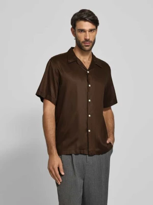 Koszula casualowa o kroju regular fit z mieszanki lyocellu i lnu model ‘REGNOA’ Selected Homme