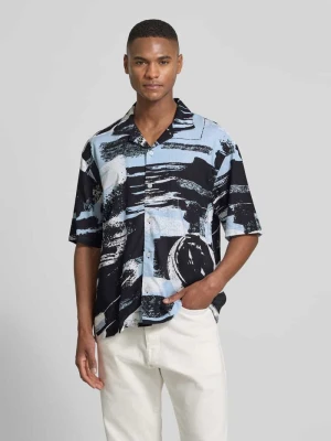 Koszula casualowa o kroju regular fit z mieszanki wiskozy i lnu JAKE*S STUDIO MEN