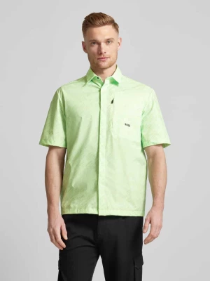 Koszula casualowa o kroju regular fit z nadrukiem na całej powierzchni model ‘Bechno’ BOSS Green