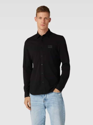 Koszula casualowa o kroju regular fit z naszywką z logo model ‘Pique’ Armani Exchange