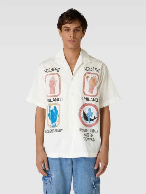Koszula casualowa o kroju regular fit z rękawem o dł. 1/2 model ‘CAMICIA’ Iceberg