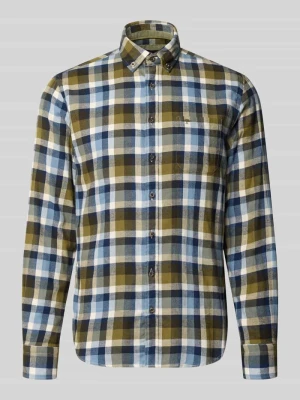 Koszula casualowa o kroju regular fit z wyhaftowanym logo FYNCH-HATTON Khaki