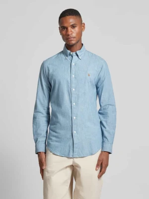 Koszula casualowa o kroju regular fit z wyhaftowanym logo model ‘CHAMBRAY’ Polo Ralph Lauren