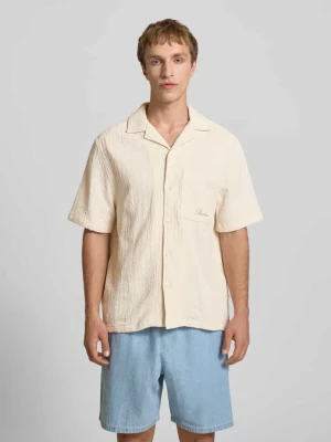 Koszula casualowa o kroju regular fit z wyhaftowanym logo REVIEW