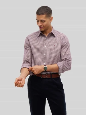 Koszula casualowa o kroju regular fit z wyhaftowanym logo Tommy Hilfiger Bordowy