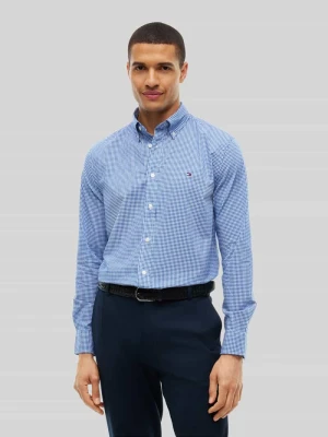 Koszula casualowa o kroju regular fit z wyhaftowanym logo Tommy Hilfiger Niebieski