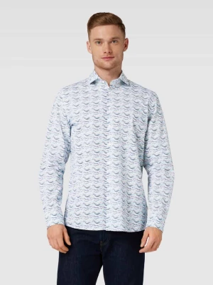 Koszula casualowa o kroju regular fit ze wzorem na całej powierzchni maerz muenchen