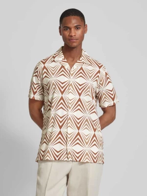 Koszula casualowa o kroju regular fit ze wzorem na całej powierzchni Selected Homme