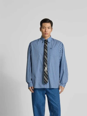 Koszula casualowa o kroju relaxed fit z bawełny Vetements Granatowy