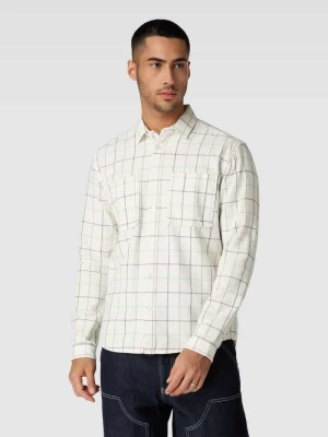 Koszula casualowa o kroju relaxed fit z bawełny ze wzorem w kratę Tom Tailor Denim
