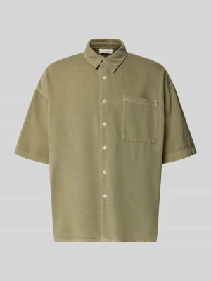 Koszula casualowa o kroju relaxed fit z brustaszą model 'LYCAZ' American Vintage Khaki