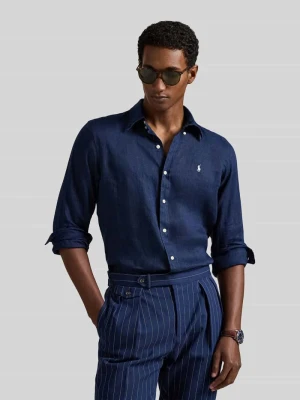Koszula casualowa o kroju relaxed fit z czystego lnu Polo Ralph Lauren Granatowy