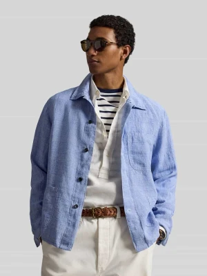 Koszula casualowa o kroju relaxed fit z czystego lnu z naszywanymi kieszeniami Polo Ralph Lauren Jasnoniebieski