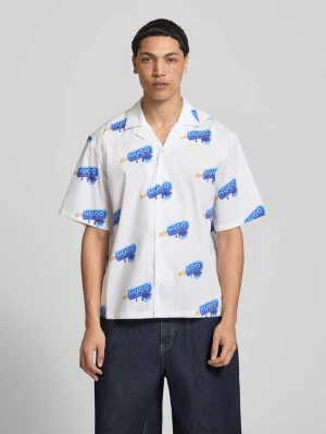 Koszula casualowa o kroju relaxed fit z czystej bawełny model 'ELIGINO' Hugo Blue