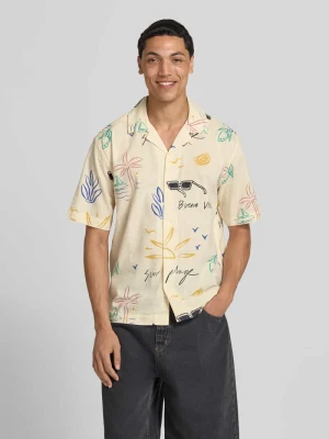 Koszula casualowa o kroju relaxed fit z czystej bawełny model 'LUKE' Only & Sons Złamany biały