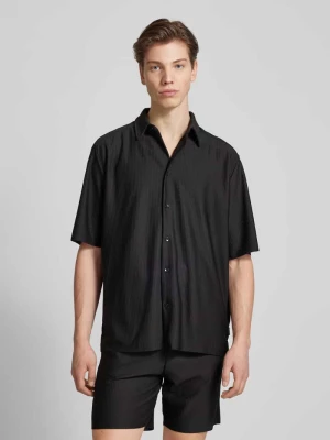 Koszula casualowa o kroju relaxed fit z drobnym prążkowaniem model ‘BOYY LIFE’ Only & Sons