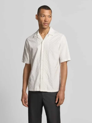 Koszula casualowa o kroju relaxed fit z fakturowanym wzorem model 'OSCAR' Samsøe Samsøe