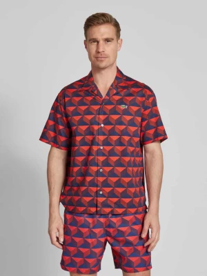 Koszula casualowa o kroju relaxed fit z graficznym wzorem model ‘SUMMER’ Lacoste