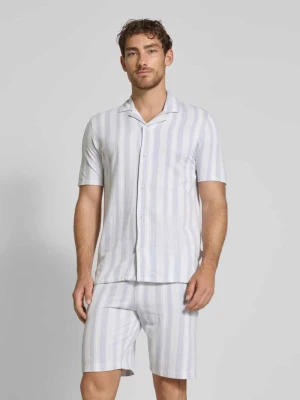 Koszula casualowa o kroju relaxed fit z kołnierzem z połami lindbergh