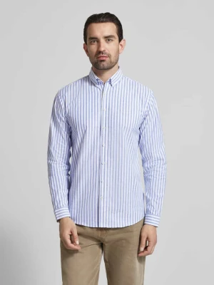 Koszula casualowa o kroju relaxed fit z kołnierzykiem typu button down lindbergh