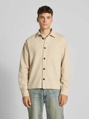 Koszula casualowa o kroju relaxed fit z lekko fakturowanym wzorem model ‘NEW KODYL’ Only & Sons Beżowy