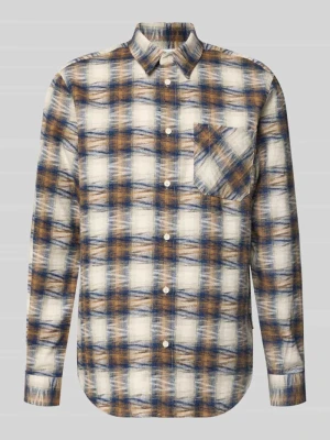 Koszula casualowa o kroju relaxed fit z mieszanki bawełny ekologicznej i lnu model ‘FAALIN’ ARMEDANGELS