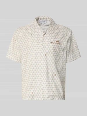 Koszula casualowa o kroju relaxed fit z mieszanki bawełny model 'Tennisco' Lacoste Złamany biały