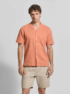 Koszula casualowa o kroju relaxed fit z mieszanki lnu i bawełny lindbergh