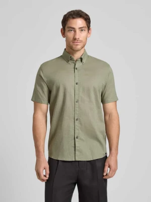 Koszula casualowa o kroju relaxed fit z mieszanki lnu i bawełny Tom Tailor Denim