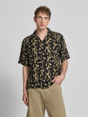 Koszula casualowa o kroju relaxed fit z mieszanki wiskozy i lnu model 'HARVI' Only & Sons Czarny