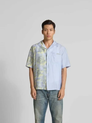 Koszula casualowa o kroju relaxed fit z mieszanki wiskozy Maison Kitsuné Jasnoniebieski