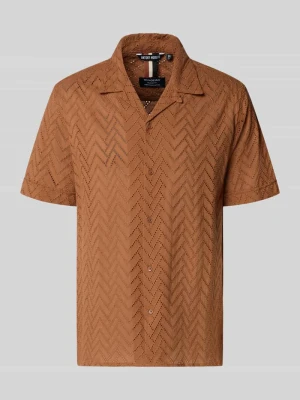 Koszula casualowa o kroju relaxed fit z perforowaniem model 'Honolulu' Antony Morato