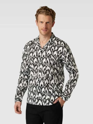 Koszula casualowa o kroju relaxed fit ze wzorem na całej powierzchni lindbergh