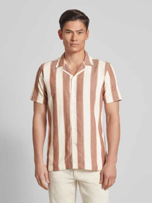 Koszula casualowa o kroju relaxed fit ze wzorem w paski lindbergh