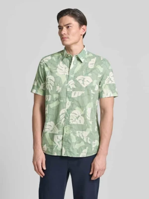 Koszula casualowa o kroju slim fit we wzorze na całej powierzchni z kołnierzykiem typu kent PME Legend