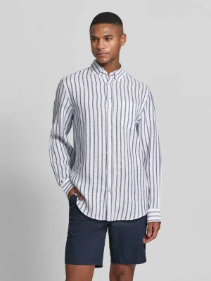 Koszula casualowa o kroju slim fit z czystego lnu Christian Berg Men