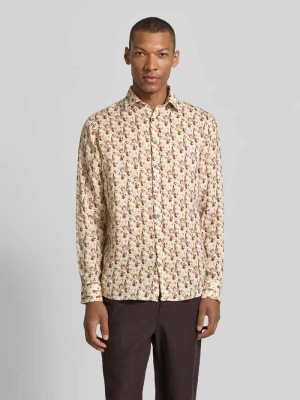 koszula casualowa o kroju slim fit z czystego lnu model 'Gold' Bugatti