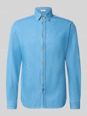 koszula casualowa o kroju slim fit z czystej bawełny model 'ABEL' Pepe Jeans Niebieski