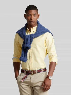 Koszula casualowa o kroju slim fit z czystej bawełny Polo Ralph Lauren Jasnożółty