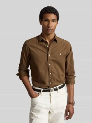 koszula casualowa o kroju slim fit z czystej bawełny Polo Ralph Lauren Średniobrązowy