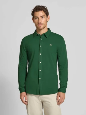 Koszula casualowa o kroju slim fit z fakturą Lacoste