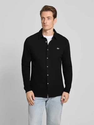 Koszula casualowa o kroju slim fit z fakturą Lacoste