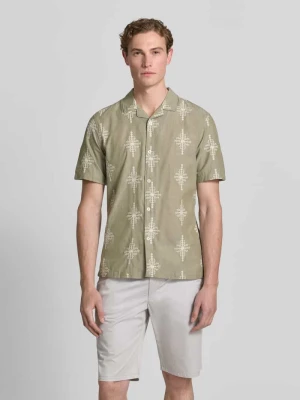 Koszula casualowa o kroju slim fit z haftami model 'LEOPOLD' casual friday