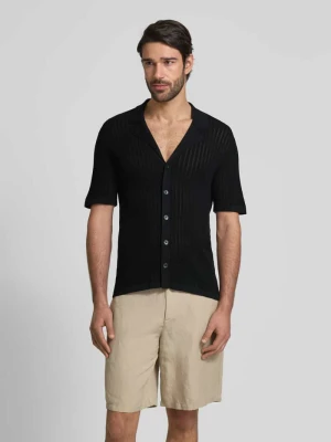 Koszula casualowa o kroju slim fit z kołnierzem z połami model ‘RAY’ Drykorn Czarny