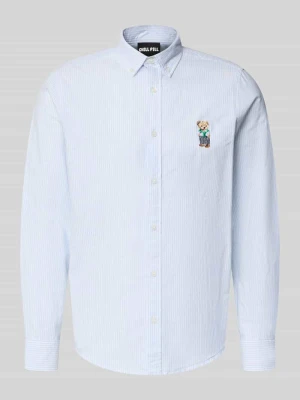 Koszula casualowa o kroju slim fit z kołnierzykiem typu button down Chill Pill Jasnoniebieski
