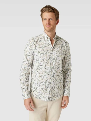 Koszula casualowa o kroju slim fit z kołnierzykiem typu button down lindbergh