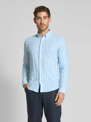 Koszula casualowa o kroju slim fit z kołnierzykiem typu button down lindbergh